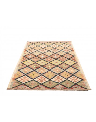 Tappeto Kilim Afghanistan giallo azzurro 125x188