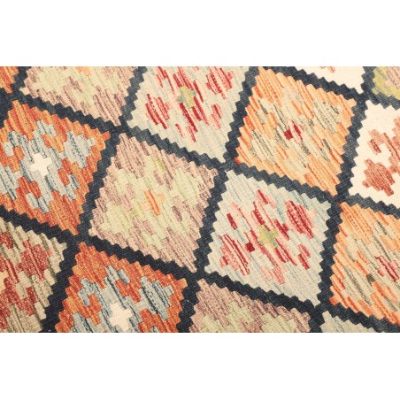 Tappeto Kilim Afghanistan giallo azzurro 125x188