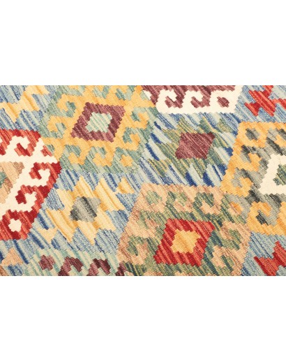 Tappeto Kilim Afghanistan beige bianco 128x178