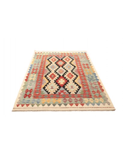 Tappeto Kilim Afghanistan beige grigio 132x181
