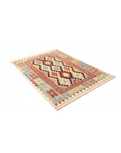 Tappeto Kilim Afghanistan beige grigio 132x181