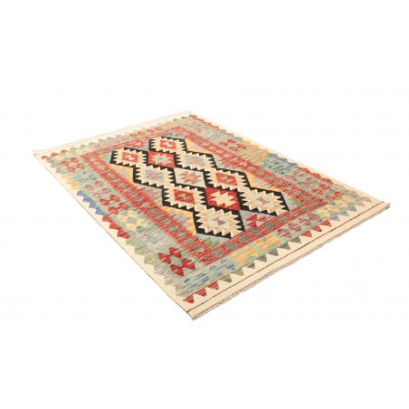 Tappeto Kilim Afghanistan beige grigio 132x181