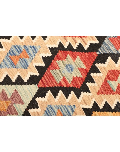 Tappeto Kilim Afghanistan beige grigio 132x181