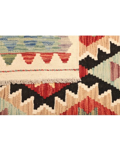 Tappeto Kilim Afghanistan beige grigio 132x181