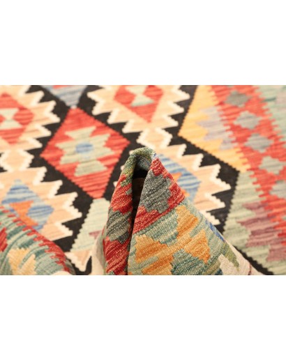 Tappeto Kilim Afghanistan beige grigio 132x181