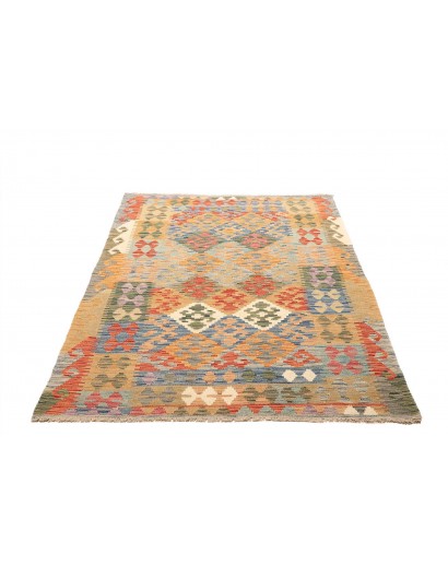 Tappeto Kilim Afghanistan marrone azzurro 128x178