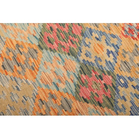 Tappeto Kilim Afghanistan marrone azzurro 128x178