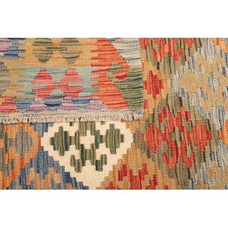 Tappeto Kilim Afghanistan marrone azzurro 128x178