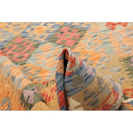 Tappeto Kilim Afghanistan marrone azzurro 128x178
