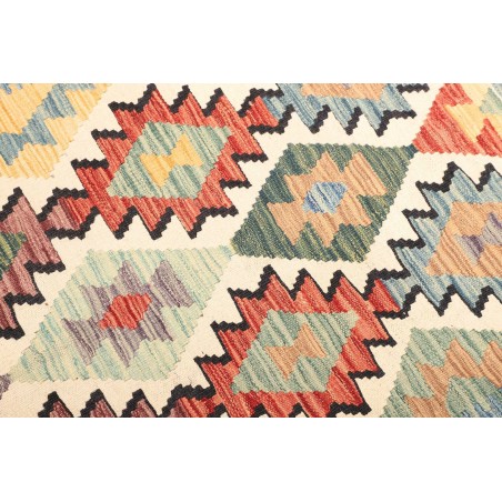 Tappeto Kilim Afghanistan beige azzurro 125x191