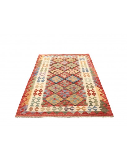 Tappeto Kilim Afghanistan marrone azzurro 125x200