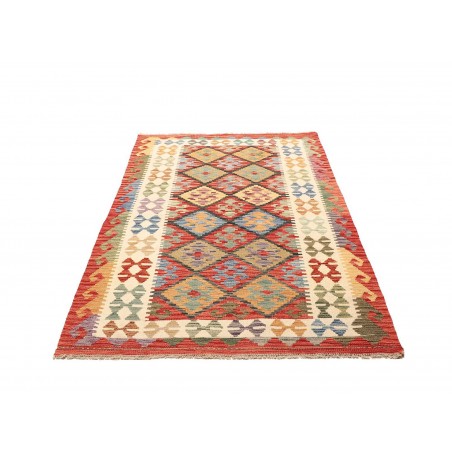Tappeto Kilim Afghanistan marrone azzurro 125x200