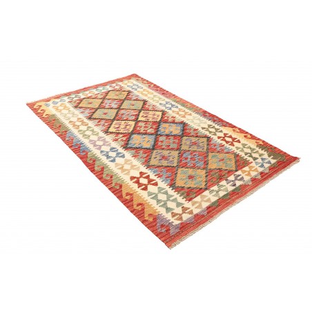 Tappeto Kilim Afghanistan marrone azzurro 125x200