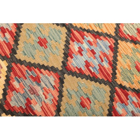 Tappeto Kilim Afghanistan marrone azzurro 125x200