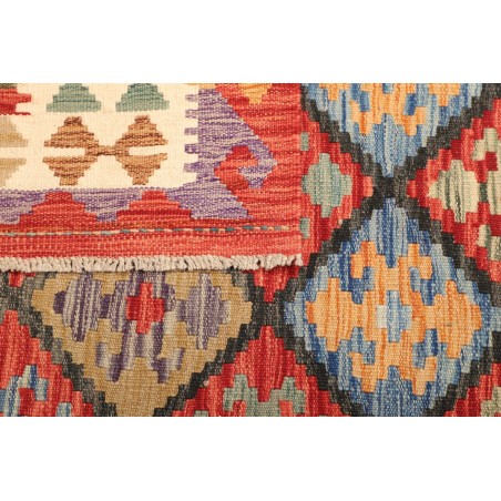 Tappeto Kilim Afghanistan marrone azzurro 125x200