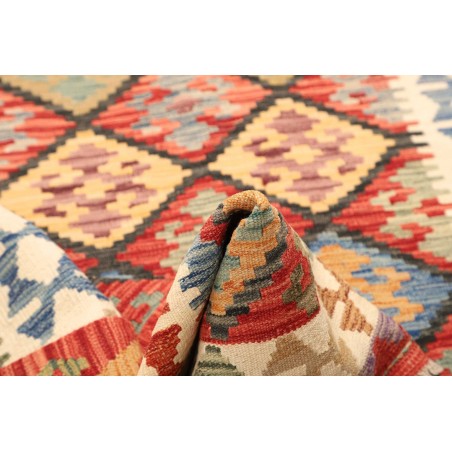 Tappeto Kilim Afghanistan marrone azzurro 125x200
