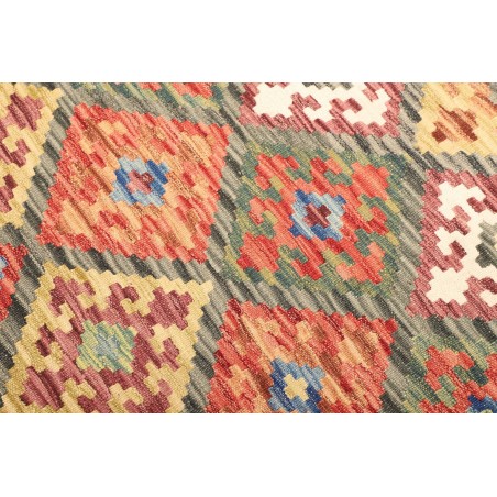 Tappeto Kilim Afghanistan marrone giallo 130x173