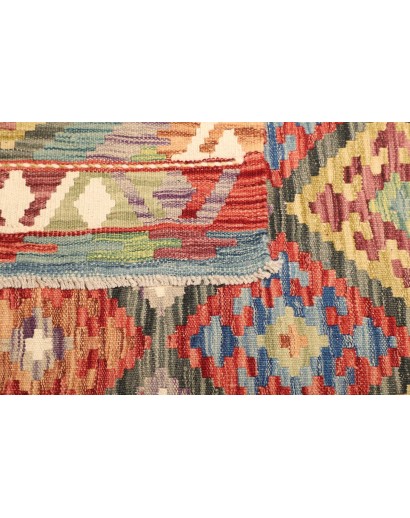 Tappeto Kilim Afghanistan marrone giallo 130x173