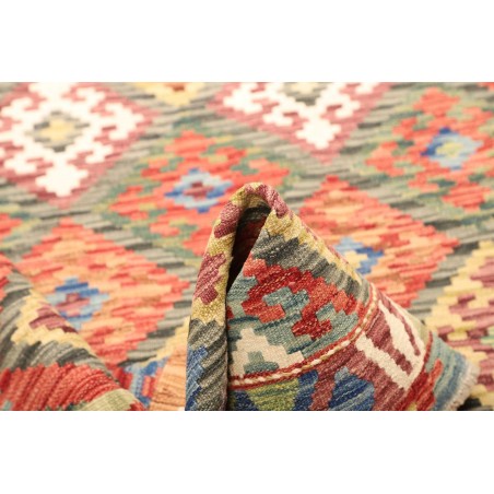 Tappeto Kilim Afghanistan marrone giallo 130x173