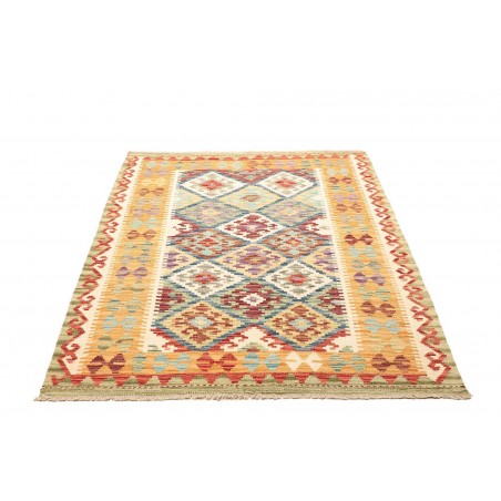 Tappeto Kilim Afghanistan giallo arancione 128x169