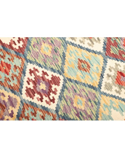 Tappeto Kilim Afghanistan giallo arancione 128x169