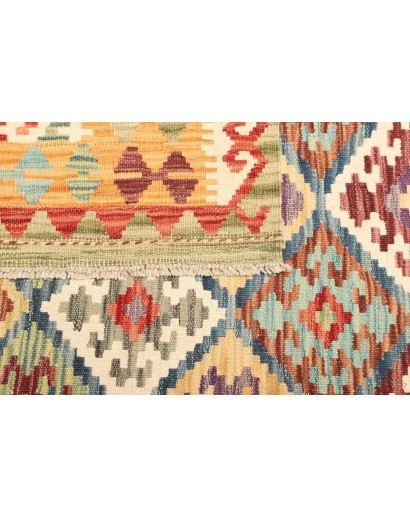 Tappeto Kilim Afghanistan giallo arancione 128x169