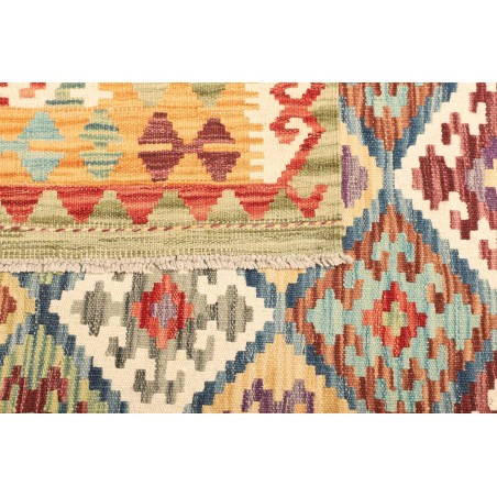 Tappeto Kilim Afghanistan giallo arancione 128x169