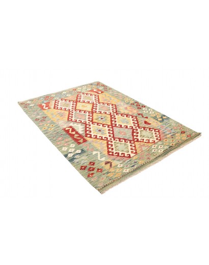 Tappeto Kilim Afghanistan beige giallo 127x178