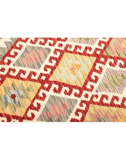 Tappeto Kilim Afghanistan beige giallo 127x178