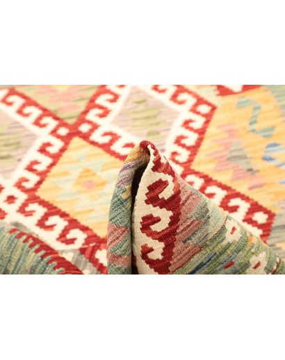 Tappeto Kilim Afghanistan beige giallo 127x178