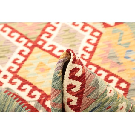 Tappeto Kilim Afghanistan beige giallo 127x178