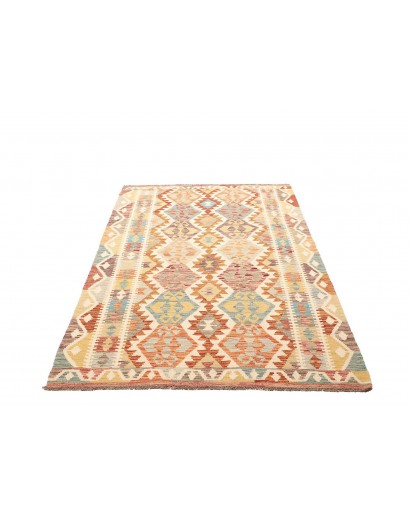 Tappeto Kilim Afghanistan giallo arancione 125x189