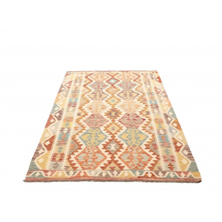 Tappeto Kilim Afghanistan giallo arancione 125x189