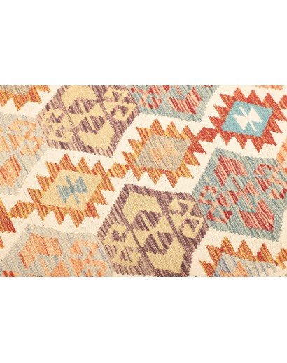 Tappeto Kilim Afghanistan giallo arancione 125x189