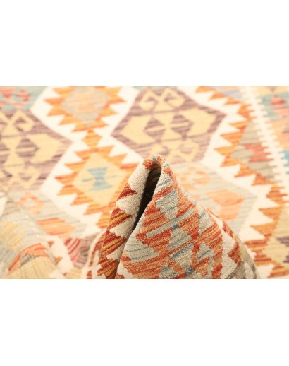 Tappeto Kilim Afghanistan giallo arancione 125x189