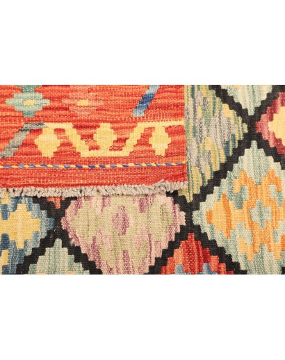 Tappeto Kilim Afghanistan marrone 133x181