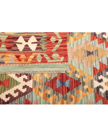 Tappeto Kilim Afghanistan marrone rosso 129x178