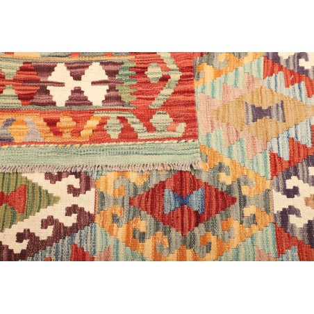 Tappeto Kilim Afghanistan marrone rosso 129x178