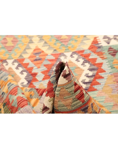 Tappeto Kilim Afghanistan marrone rosso 129x178