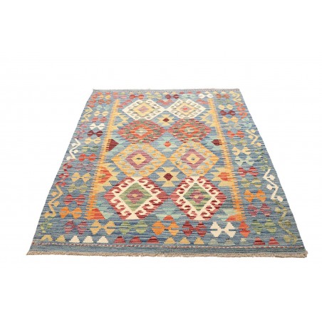 Tappeto Kilim Afghanistan beige arancione 130x176