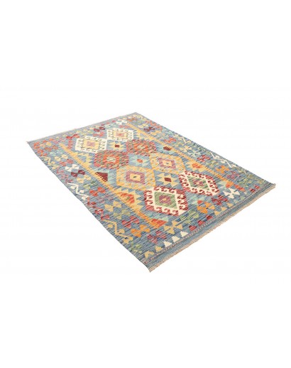 Tappeto Kilim Afghanistan beige arancione 130x176