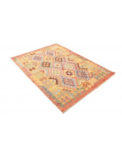 Tappeto Kilim Afghanistan marrone grigio 128x177