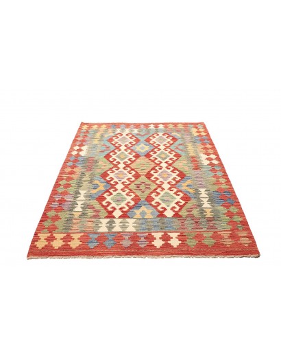 Tappeto Kilim Afghanistan marrone azzurro 129x171