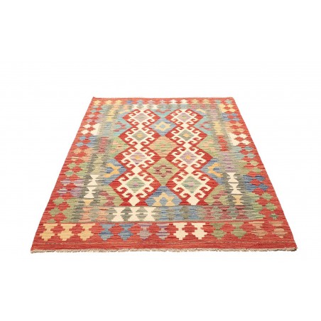 Tappeto Kilim Afghanistan marrone azzurro 129x171