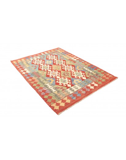Tappeto Kilim Afghanistan marrone azzurro 129x171
