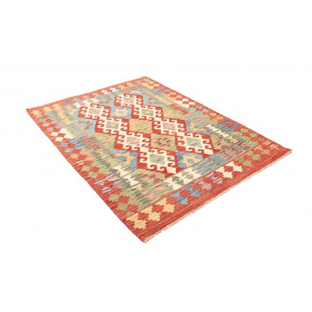Tappeto Kilim Afghanistan marrone azzurro 129x171