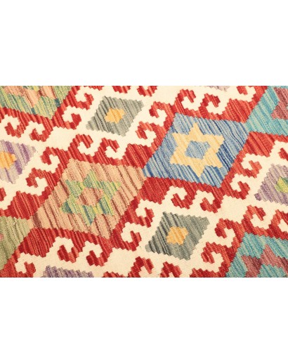 Tappeto Kilim Afghanistan marrone azzurro 129x171