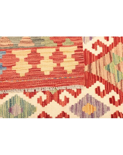 Tappeto Kilim Afghanistan marrone azzurro 129x171