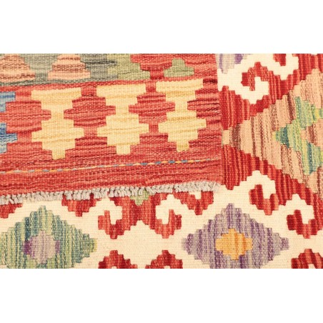 Tappeto Kilim Afghanistan marrone azzurro 129x171