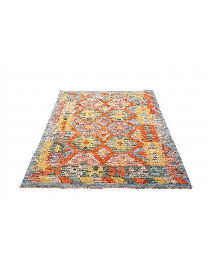 Tappeto Kilim Afghanistan marrone arancione 127x172